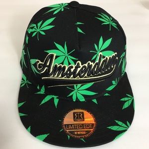 Robin Ruth Accessories Robin Ruth Amsterdam Pot Leaves Black Hat Os Poshmark